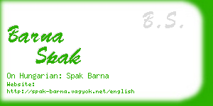 barna spak business card